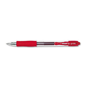 G2 Premium Retractable Gel Ink Pen, Refillable, Red Ink, .5mm, Dozen by PILOT CORP. OF AMERICA