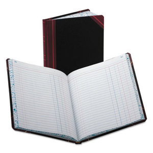 Record/Account Book, Journal Rule, Black/Red, 150 Pages, 9 5/8 x 7 5/8 by ESSELTE PENDAFLEX CORP.