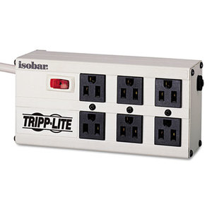 Tripp Lite ISOBAR6 ISOBAR6 Isobar Surge Suppressor, 6 Outlets, 6 ft Cord, 3330 Joules, Light Gray by TRIPPLITE
