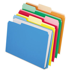 Cardinal Brands, Inc ESS48437 CutLess/WaterShed/Double Stuff File Folders, 1/3 Cut, Assorted, Letter, 50/BX by ESSELTE PENDAFLEX CORP.