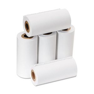 One Ply Adding Machine/Calculator Rolls, 2 1/4" x 17 ft, White, 5/Pack by PM COMPANY