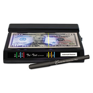 Tri Test Counterfeit Bill Detector, UV with Pen, 7 x 4 x 2 1/2 by DRI-MARK PRODUCTS