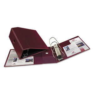 Avery 79366 Heavy-Duty Binder with One Touch EZD Rings, 11 x 8 1/2, 5" Capacity, Maroon by AVERY-DENNISON