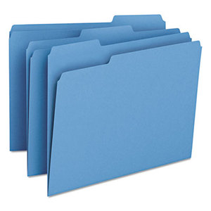 SMEAD MANUFACTURING COMPANY 12043 File Folders, 1/3 Cut Top Tab, Letter, Blue, 100/Box by SMEAD MANUFACTURING CO.