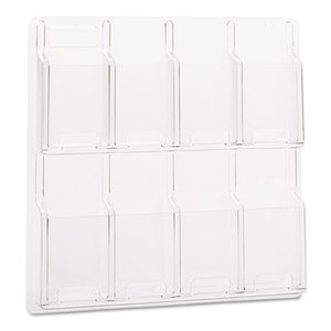 Safco Products 5608CL Reveal Clear Literature Displays, Eight Compartments, 20 1/2w x 20 1/2h, Clear by SAFCO PRODUCTS