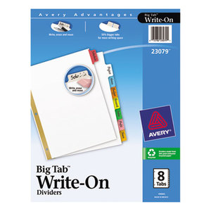 Avery 23079 Write & Erase Big Tab Paper Dividers, 8-Tab, Letter by AVERY-DENNISON