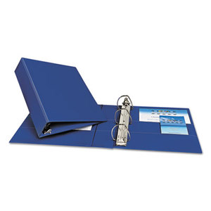 Avery 07500 Durable Binder with Two Booster EZD Rings, 11 x 8 1/2, 2", Blue by AVERY-DENNISON