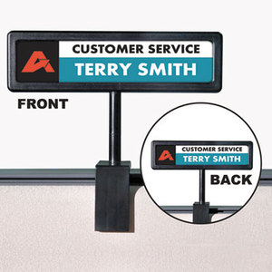 Advantus Corporation 75334 People Pointer Cubicle Sign, Plastic, 9 x 2 1/2, Black by ADVANTUS CORPORATION