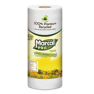 PACKAGING DYNAMICS MAC 610 100% Premium Recycled Perforated Towels, 11 x 9, White, 70/Roll, 15 Rolls/Carton by MARCAL MANUFACTURING, LLC