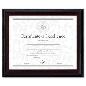 DAX MANUFACTURING INC. N19880BT Stepped Award/Certificate Frame, 8 x 10, Black w/Walnut Trim by DAX MANUFACTURING INC.