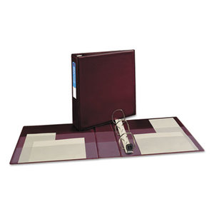 Avery 79362 Heavy-Duty Binder with One Touch EZD Rings, 11 x 8 1/2, 2" Capacity, Maroon by AVERY-DENNISON