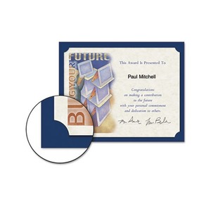 Southworth Company, Agawam, MA PF8 Certificate Holder, Navy, Linen, 105 lbs., 12 x 9-1/2, 10/Pack by SOUTHWORTH CO.