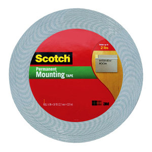 Double-Coated Foam Tape, 1/2" x 36 yards, White by 3M/COMMERCIAL TAPE DIV.