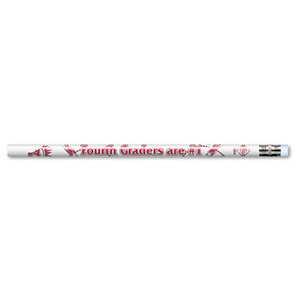 Moon Products 7864B Decorated Wood Pencil, Fourth Graders Are #1, HB #2, White, Dozen by MOON PRODUCTS