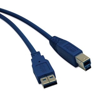 USB 3.0 Device Cable, A/B, 10 ft., Blue by TRIPPLITE