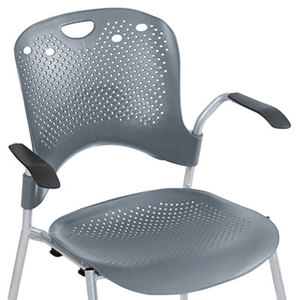 Optional Arms for Circulation Series Seating, Black/Silver by BALT INC.