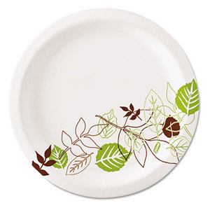 DIXIE FOOD SERVICE UX7PATH Pathways Mediumweight Paper Plates, 6 7/8", Green/Burgundy, 1000/Carton by DIXIE FOOD SERVICE