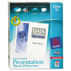 Top-Load Poly Sheet Protectors, Heavy Gauge, Letter, Diamond Clear, 100/Box by AVERY-DENNISON