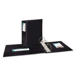 Avery 08802 Durable Binder with Two Booster EZD Rings, 11 x 8 1/2, 4", Black by AVERY-DENNISON