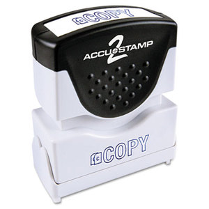 Accustamp2 Shutter Stamp with Microban, Blue, COPY, 1 5/8 x 1/2 by CONSOLIDATED STAMP
