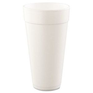 Dart Container Corporation DCC 24J24 Drink Foam Cups, Hot/Cold, 24oz, White, 500/Carton by DART