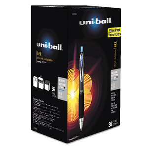 Signo Gel 207 Roller Ball Retractable Gel Pen, Blue Ink, Medium, 36/Box by SANFORD