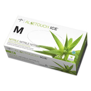 Medline Industries, Inc MDS195285 Aloetouch Ice Nitrile Exam Gloves, Medium, Green, 200/Box by MEDLINE INDUSTRIES, INC.