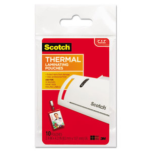 3M TP5852-10 ID Badge Size Thermal Laminating Pouches, 5 mil, 4 1/4 x 2 1/5, 10/Pack by 3M/COMMERCIAL TAPE DIV.