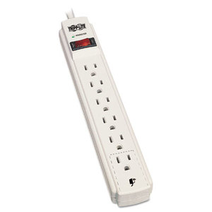 Protect It! Surge Suppressor, 6 Outlets, 15 ft Cord, 790 Joules, Gray by TRIPPLITE