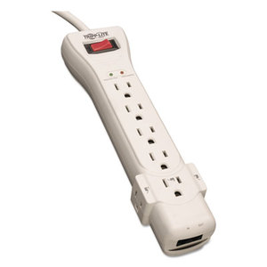 SUPER7TEL15 Surge Suppressor, 7 Outlets, 15 ft Cord, 2520 Joules, Light Gray by TRIPPLITE
