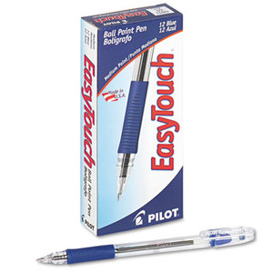Pilot Corporation 32011 EasyTouch Ball Point Stick Pen, Blue Ink, 1mm, Dozen by PILOT CORP. OF AMERICA