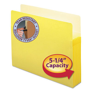 SMEAD MANUFACTURING COMPANY 73243 5 1/4" Exp Colored File Pocket, Straight Tab, Letter, Yellow by SMEAD MANUFACTURING CO.