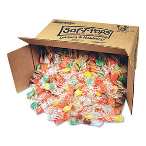 Spangler Candy Co 545 Saf-T-Pops, Assorted Flavors, Individually Wrapped, Bulk 25lb Box, 1000/Carton by SPANGLER CANDY COMPANY