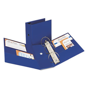 Avery 07900 Durable Binder with Two Booster EZD Rings, 11 x 8 1/2, 5", Blue by AVERY-DENNISON