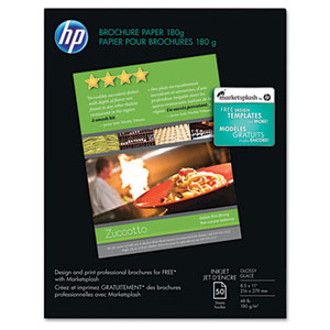 Hewlett-Packard C6817A Inkjet Brochure/Flyer Paper, 98 Brightness, 48lb, 8-1/2 x 11, White, 50 Shts/Pk by HEWLETT PACKARD COMPANY