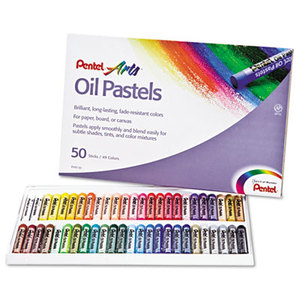 PENTEL OF AMERICA PHN-50 Oil Pastel Set With Carrying Case,45-Color Set, Assorted, 50/Set by PENTEL OF AMERICA