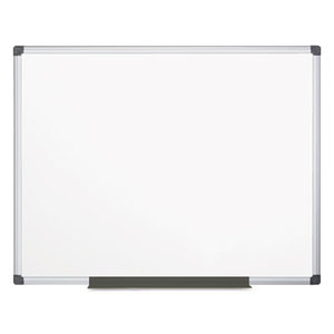 Porcelain Value Dry Erase Board, 48 x 72, White, Aluminum Frame by BI-SILQUE VISUAL COMMUNICATION PRODUCTS INC