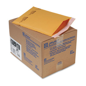 Jiffylite Self-Seal Mailer, Side Seam, #1, 7 1/4 x 12, Golden Brown, 25/Carton by ANLE PAPER/SEALED AIR CORP.