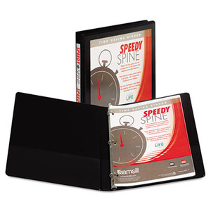 SAMSILL CORPORATION 18110C Speedy Spine Round Ring View Binder, 11 x 8-1/2, 1/2" Cap, Black by SAMSILL CORPORATION