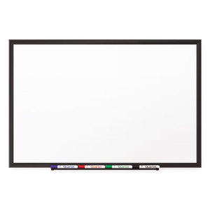 Classic Porcelain Magnetic Whiteboard, 60 x 36, Black Aluminum Frame by QUARTET MFG.