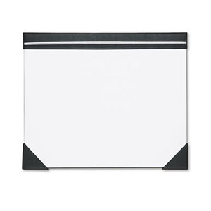HOUSE OF DOOLITTLE 45002 Executive Doodle Desk Pad, 25-Sheet White Pad, Refillable, 22 x 17, Black/Silver by HOUSE OF DOOLITTLE