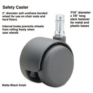 MASTER CASTER COMPANY 64334 Safety Casters, 100 lbs./Caster, Nylon, B Stem, Soft, 5/Set by MASTER CASTER COMPANY