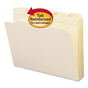 SMEAD MANUFACTURING COMPANY 10356 File Folders, 1/5 Cut, Reinforced Top Tab, Letter, Manila, 100/Box by SMEAD MANUFACTURING CO.