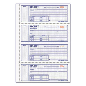 Money Receipt Book, 2 3/4 x 7, Carbonless Triplicate, 100 Sets/Book by REDIFORM OFFICE PRODUCTS