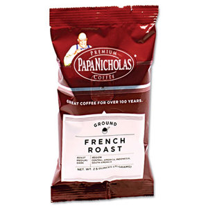 PapaNicholas Coffee 25183 Premium Coffee, French Roast, 18/Carton by PAPANICHOLAS COFFEE