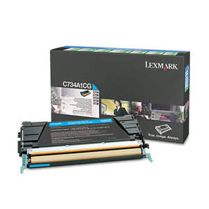 Lexmark International, Inc C734A1CG C734A1CG Toner, Return Program, 6000 Page-Yield, Cyan by LEXMARK INT'L, INC.