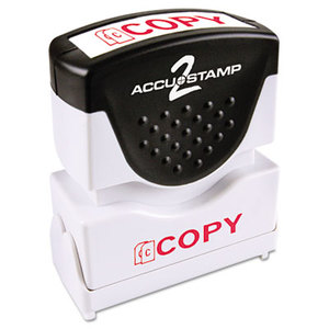 Accustamp2 Shutter Stamp with Microban, Red, COPY,  1 5/8 x 1/2 by CONSOLIDATED STAMP