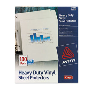 Top-Load Vinyl Sheet Protectors, Heavy Gauge, Letter, Clear, 100/Box by AVERY-DENNISON