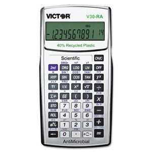 V30RA Scientific Recycled Calculator w/Antimicrobial Protection by VICTOR TECHNOLOGIES