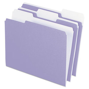 Cardinal Brands, Inc 1521/3LAV Colored File Folders, 1/3 Cut Top Tab, Letter, Lavender/Light Lavender, 100/Box by ESSELTE PENDAFLEX CORP.